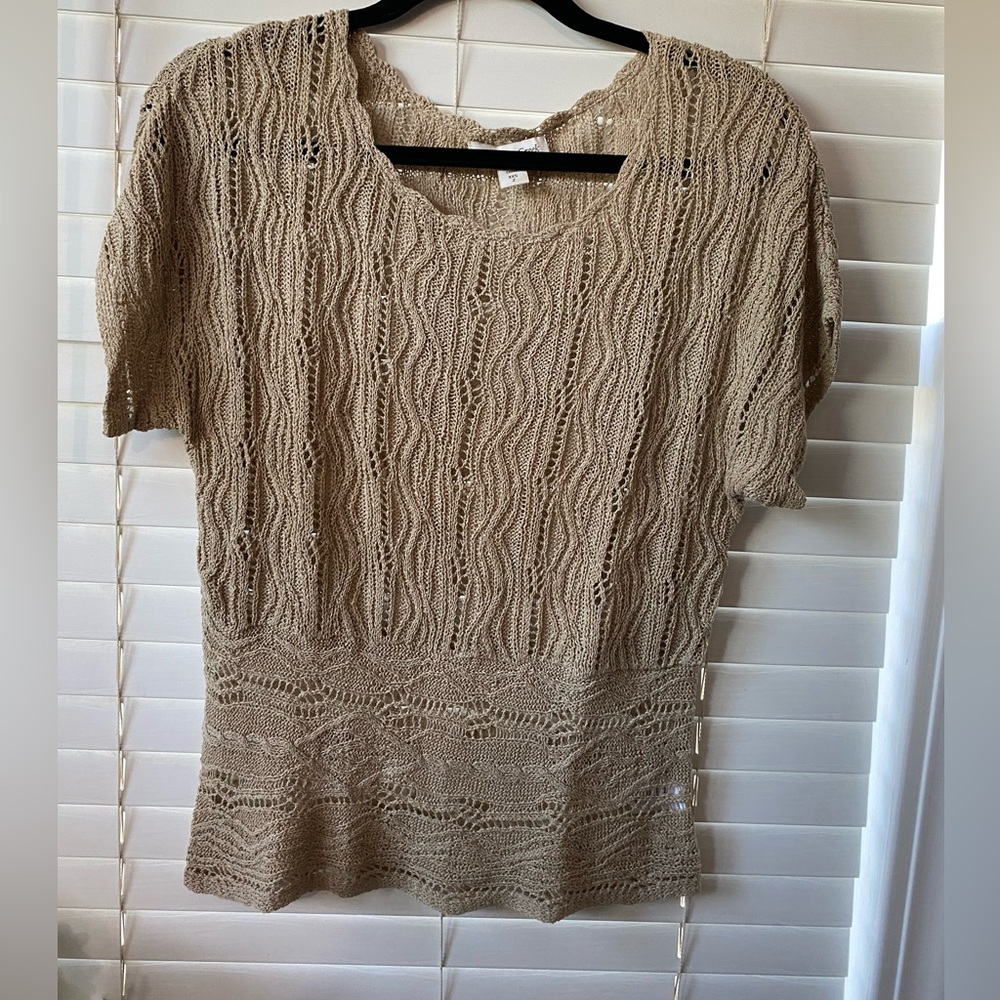 Coldwater Creek Tan Knit Top